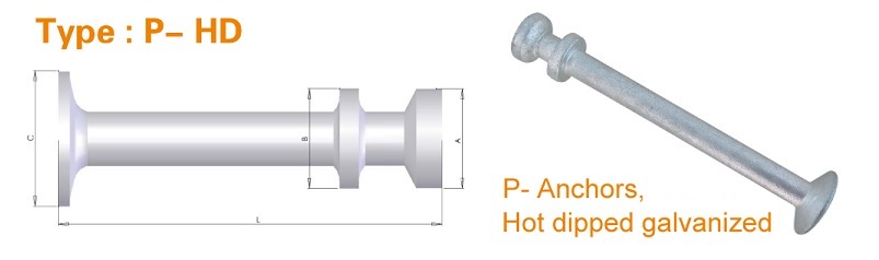Type P-HD Spherical Head Precast Lifting Anchors - Hot Dipped Galvanised Type P-HD Spherical Head Precast Lifting Anchors - Hot Dipped Galvanised